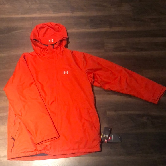 Waterproof & Windproof Orange Under Armour Jacket - Picture 1 of 7